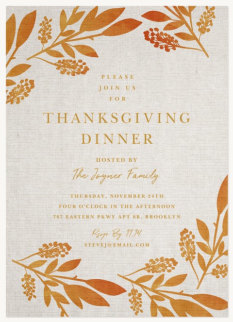 Dinner Linens Thanksgiving Cards