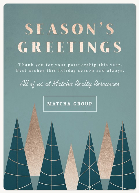 Modernist Pines Holiday & Christmas Magnet Cards