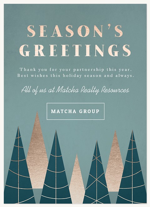 Modernist Pines Business Holiday Cards