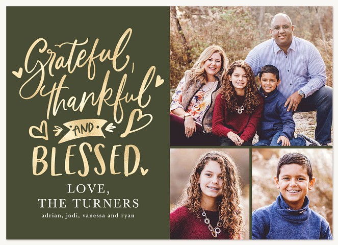 Grateful & Blessed Thanksgiving Cards