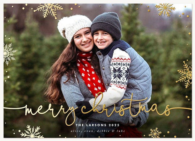 Frosted Frame Christmas Cards