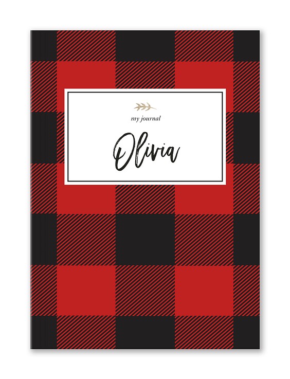 Buffalo Plaid Custom Hardcover Journals