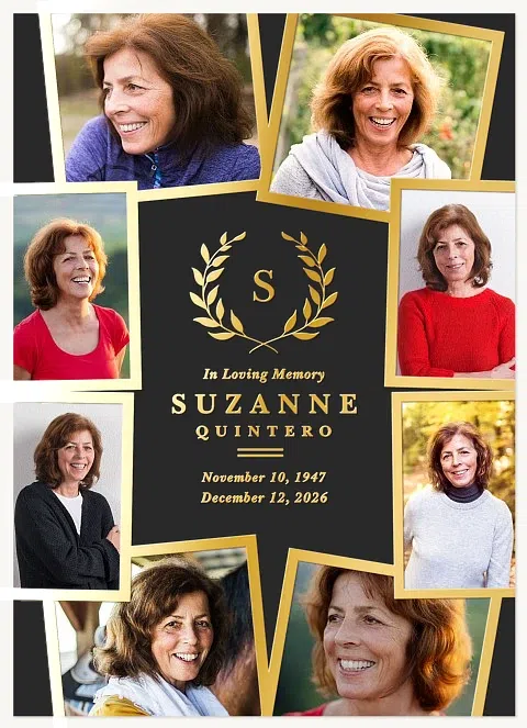 Modern Collage Memorial & Sympathy Cards