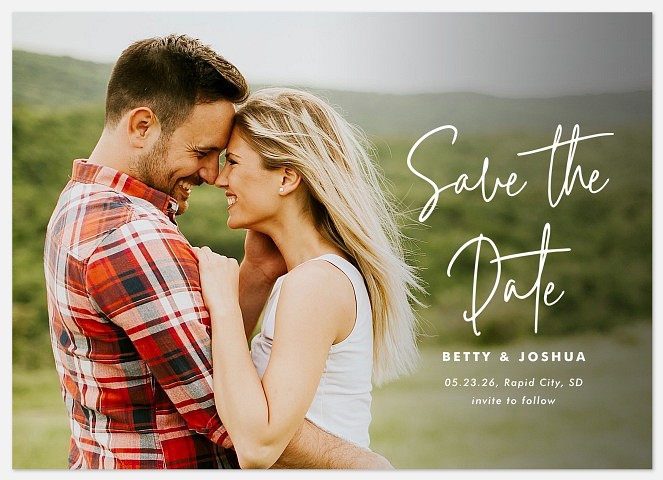 Signature Side Save the Date Photo Cards