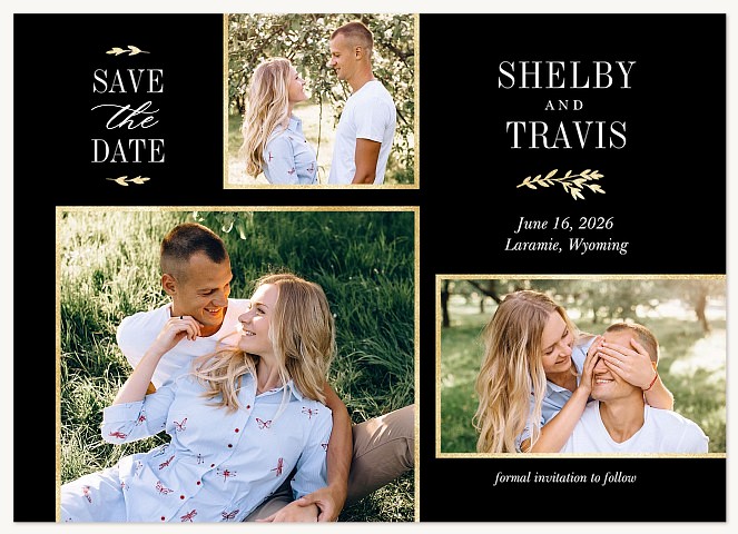 Glittering Frames Save the Date Cards