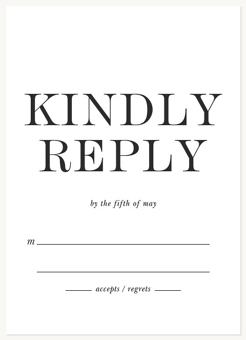 Minimalist Wedding RSVP Cards