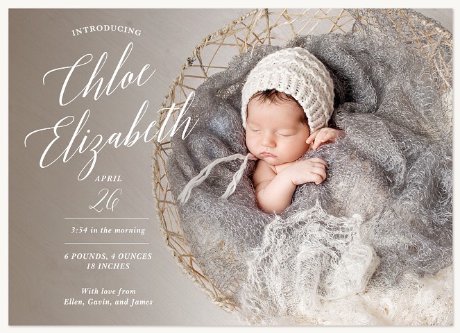 Classicly Announced Baby Announcements