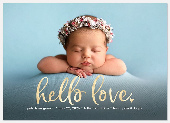 All the Love Baby Birth Announcements