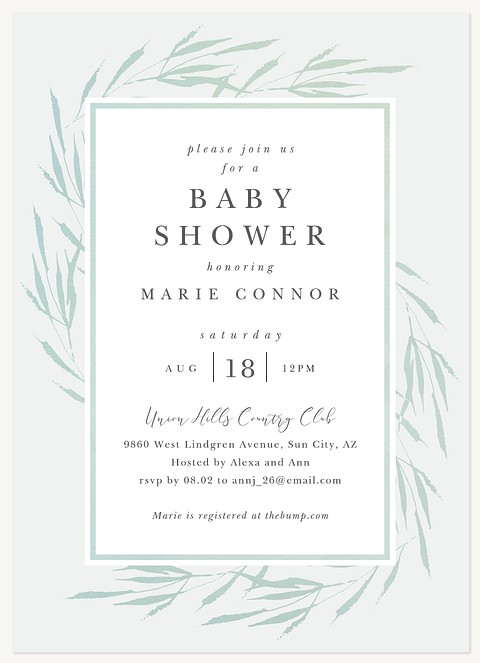 Whispy Branches Baby Shower Invites