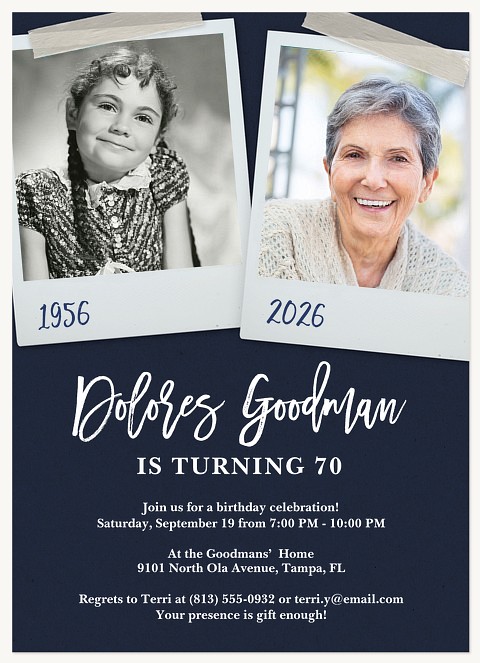 Snapshot Duo Adult Birthday Party Invitations