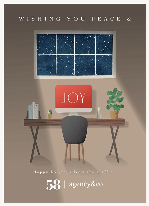 Working From Home Business Holiday Cards