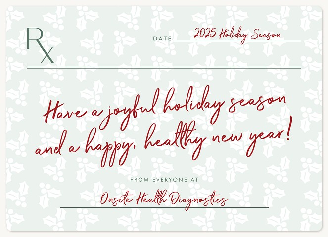 Prescription Holiday & Christmas Magnet Cards