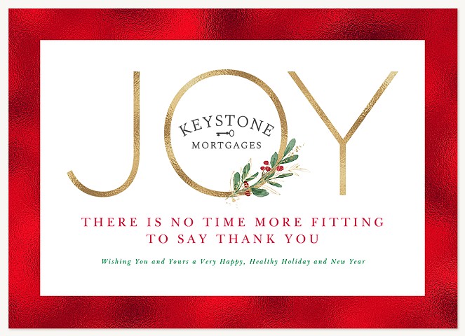 Golden Joy Business Holiday Cards