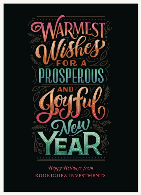 Warmest Wishes Business Holiday Cards