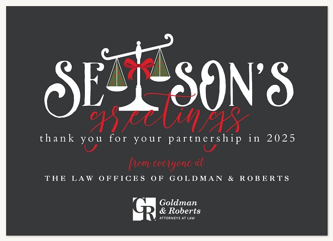 Christmas Scales Business Holiday Cards