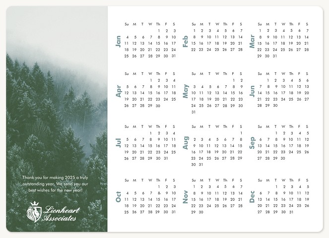 Misty Forest Holiday & Christmas Magnet Cards