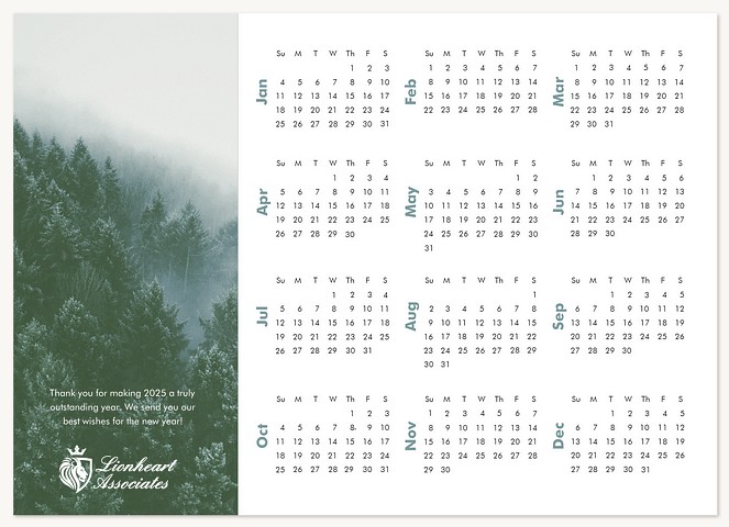 Misty Forest Business Holiday Cards