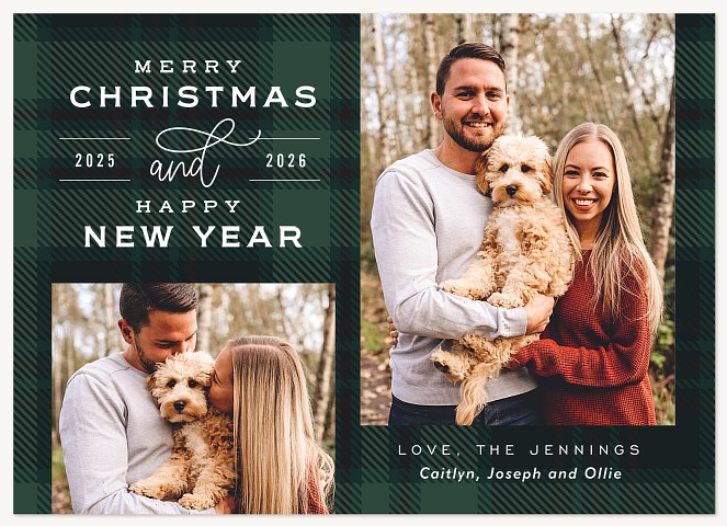 Evergreen Tartan Christmas Cards
