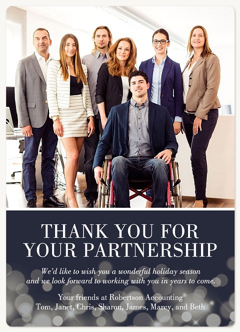 Great Partnership Holiday & Christmas Magnet Cards