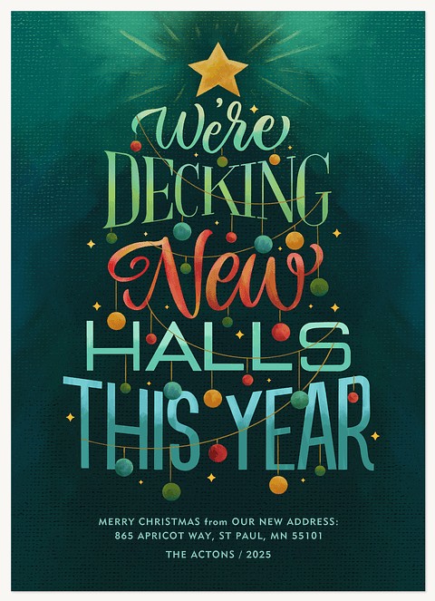 Vintage Halls Personalized Holiday Cards