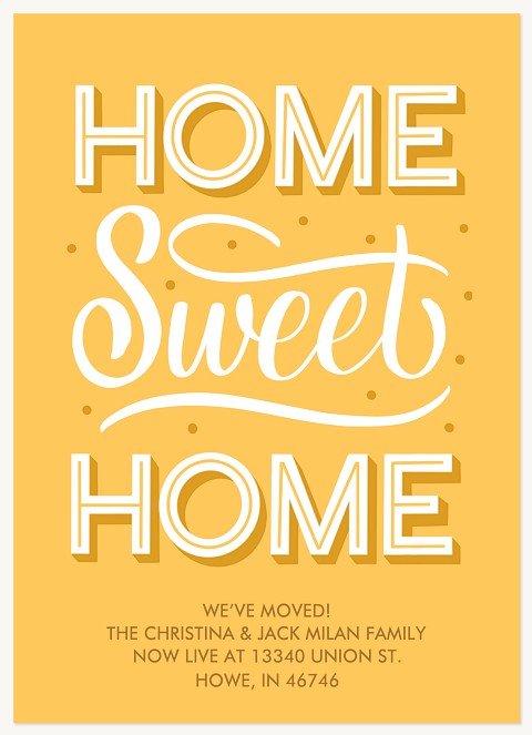 Home Sweet Home Moving Announcements