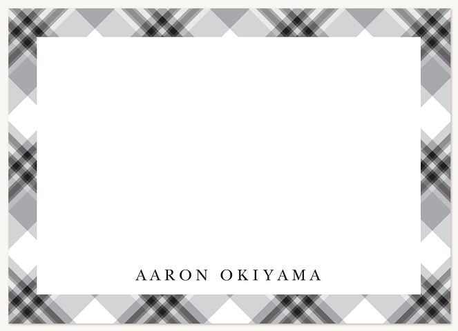 Modern Plaid Stationery