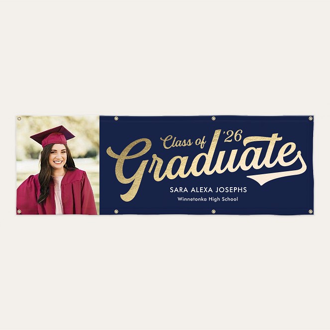 Scripted Grad Photo Banner Custom Banners