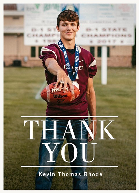 Front & Center Graduation Thank You Cards