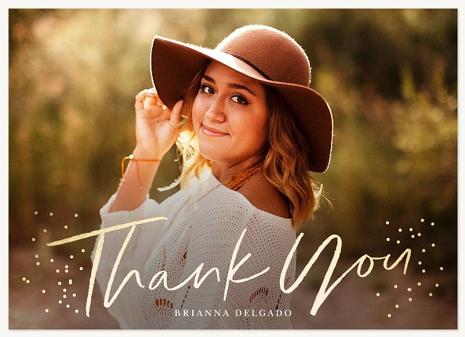 Glitz and Grad Thank You Cards 