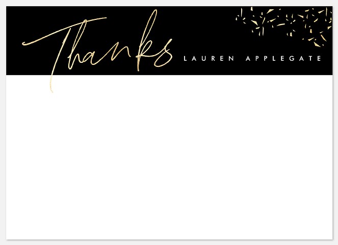 Shimmering Script Thank You Cards 