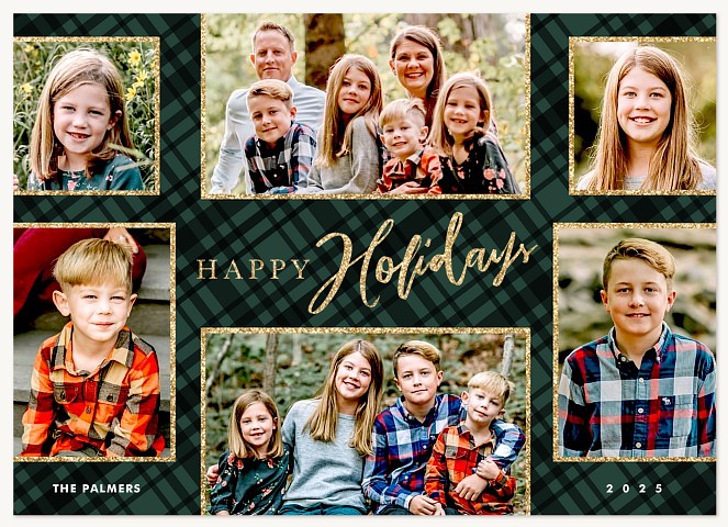 Elegant Tartan Personalized Holiday Cards