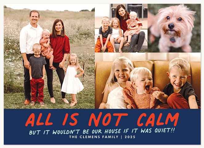 All Is Not Calm Personalized Holiday Cards