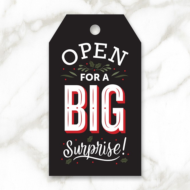 Big Surprise Custom Gift Tags