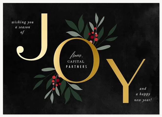 Gilded Joy Business Holiday Cards