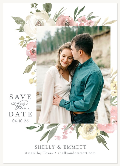 Soft Watercolor Save the Date Cards