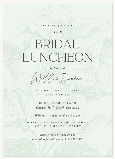 Le Jardin Bridal Shower Invitations
