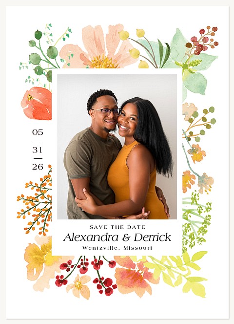 Floral Frame Save the Date Cards