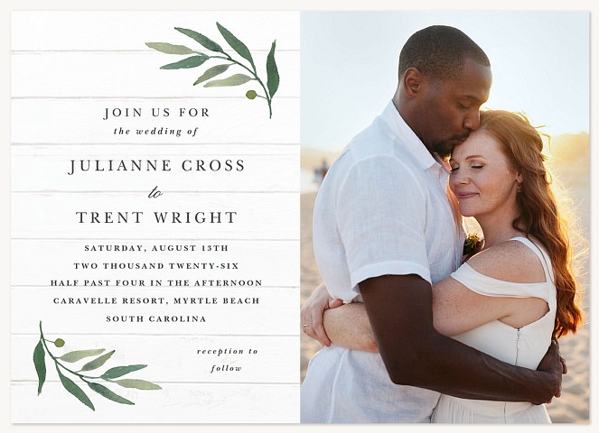 Farmhouse Laurels Wedding Invitations