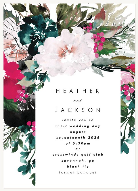 Wonderful Floral Wedding Invitations