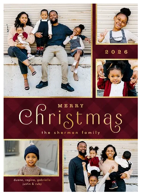 Festive Flannel Personalized Holiday Cards