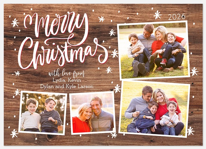 Snowfall Collage Holiday Photo Cards