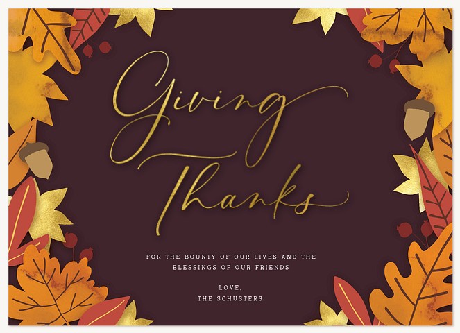 Autumn Leaves Thanksgiving Cards