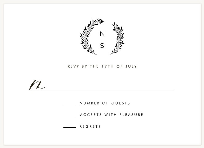 Sweet Simplicity Wedding RSVP Cards