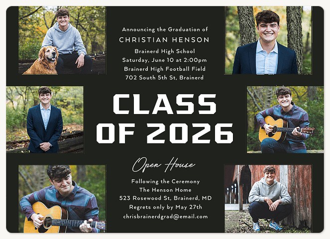 Block Type Graduation Cards