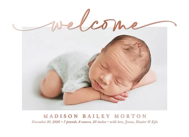 Sweet Welcome Baby Announcements