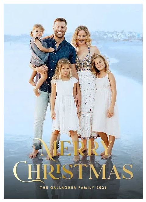 Gilded Greeting Personalized Holiday Cards