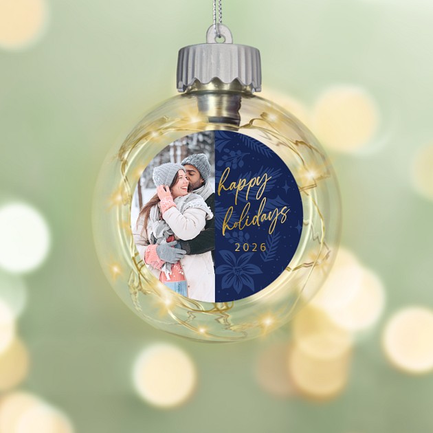 Winter Blue Personalized Ornaments