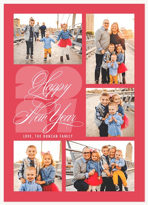 Happy Little Numbers Personalized Holiday Cards