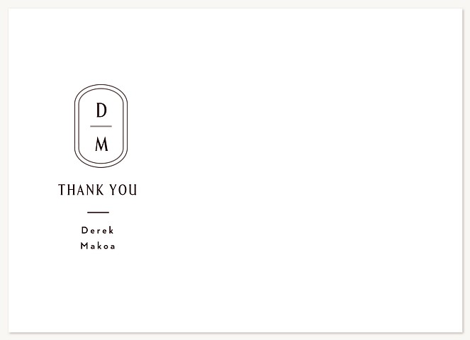 Elegant Emblem Thank You Cards 