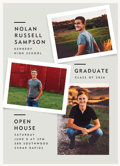 Snapshot Trio Graduation Cards